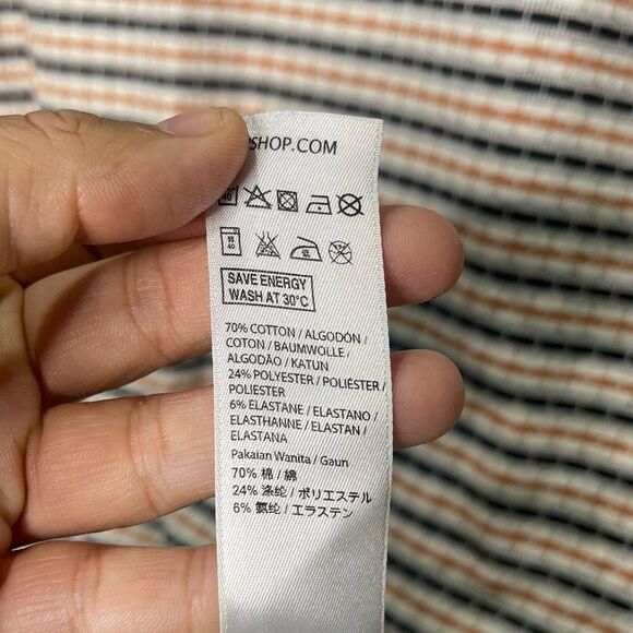 Top Shop Striped 90s Style T Shirt Dress Size 10 - Picture 5 of 5